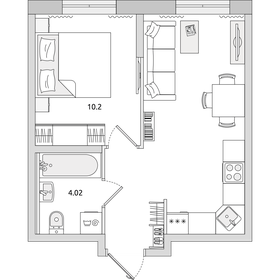 34,2 м², 1-комнатная квартира 5 100 000 ₽ - изображение 7