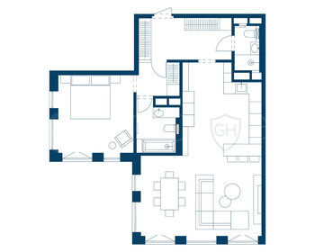 Квартира 84 м², 2-комнатная - изображение 1