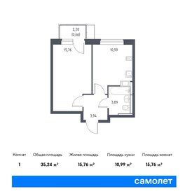 35 м², 1-комнатная квартира 8 072 624 ₽ - изображение 15