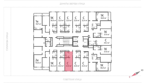 Квартира 22,6 м², студия - изображение 2