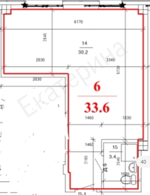 Квартира 33,5 м², 1-комнатные - изображение 5