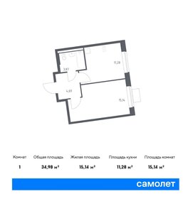 34,6 м², 1-комнатная квартира 7 146 013 ₽ - изображение 17