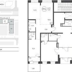 Квартира 73,1 м², 2-комнатная - изображение 3