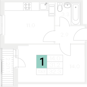 41 м², 2-комнатная квартира 3 890 000 ₽ - изображение 83