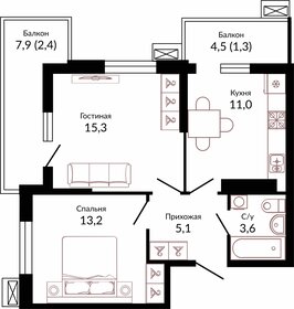 50 м², 2-комнатная квартира 8 500 000 ₽ - изображение 61