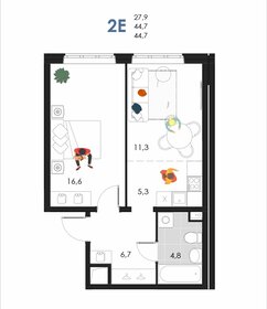 50,3 м², 2-комнатная квартира 4 190 000 ₽ - изображение 6