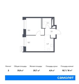 Квартира 31,8 м², 1-комнатные - изображение 1