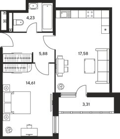45,5 м², 2-комнатная квартира 5 880 000 ₽ - изображение 8