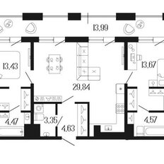 Квартира 81 м², 2-комнатная - изображение 1