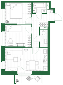 Квартира 48,2 м², 2-комнатная - изображение 1