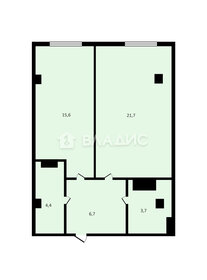 Квартира 52,1 м², 1-комнатная - изображение 1