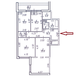 109,6 м², 3-комнатная квартира 33 860 000 ₽ - изображение 103