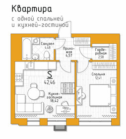 41,2 м², 1-комнатная квартира 4 535 300 ₽ - изображение 1