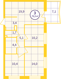 Квартира 71,3 м², 3-комнатная - изображение 2