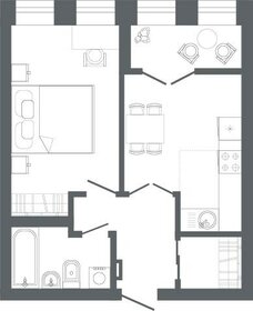 Квартира 42 м², 1-комнатная - изображение 1