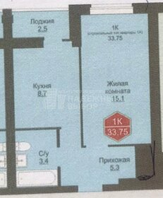 Квартира 33,3 м², 1-комнатная - изображение 1