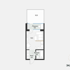 Квартира 25,2 м², студия - изображение 5