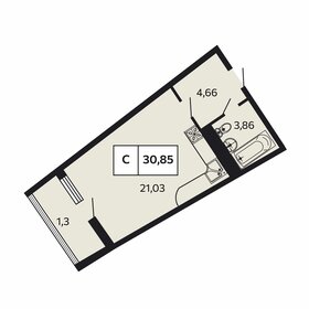 30,9 м², квартира-студия 9 440 100 ₽ - изображение 17