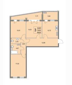 86,5 м², 3-комнатная квартира 13 200 000 ₽ - изображение 30