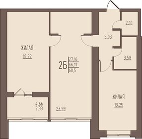 Квартира 67,8 м², 2-комнатная - изображение 2