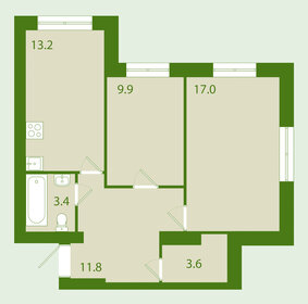 37 м², 1-комнатная квартира 3 300 000 ₽ - изображение 59