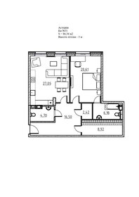 81,7 м², 1-комнатная квартира 26 072 640 ₽ - изображение 74