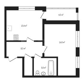 Квартира 45,7 м², 1-комнатная - изображение 1