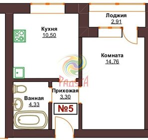 32,5 м², 1-комнатная квартира 2 700 000 ₽ - изображение 11