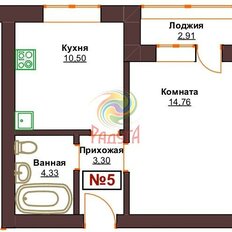 Квартира 35,8 м², 1-комнатная - изображение 1