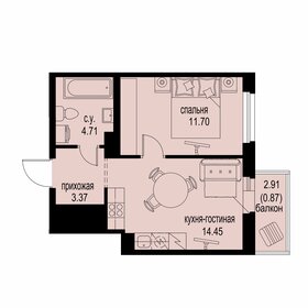 Квартира 35,1 м², 1-комнатная - изображение 1