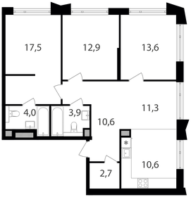 Квартира 87,1 м², 4-комнатная - изображение 1