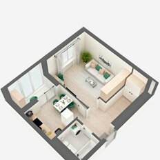 Квартира 40,4 м², 1-комнатная - изображение 3