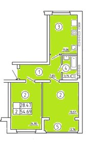 44 м², 2-комнатная квартира 5 300 000 ₽ - изображение 46