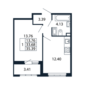 28,6 м², 1-комнатная квартира 6 200 000 ₽ - изображение 165