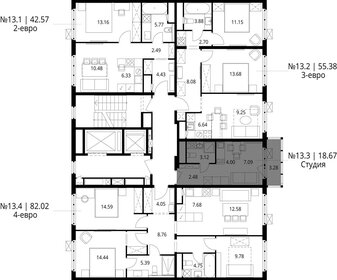 18 м², квартира-студия 4 200 000 ₽ - изображение 70