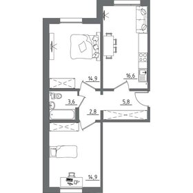 58,6 м², 2-комнатная квартира 7 266 400 ₽ - изображение 18