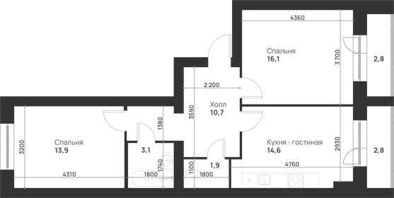 74,1 м², 3-комнатная квартира 6 300 000 ₽ - изображение 73