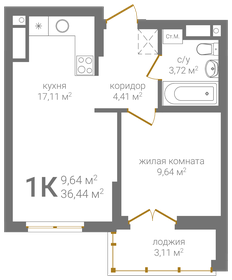 34,6 м², 1-комнатная квартира 7 150 000 ₽ - изображение 60