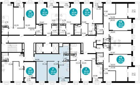 Квартира 67,7 м², 2-комнатная - изображение 2