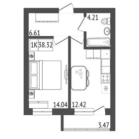 37,4 м², 1-комнатная квартира 7 800 000 ₽ - изображение 37