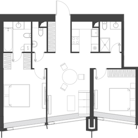 Квартира 76,9 м², 2-комнатная - изображение 2