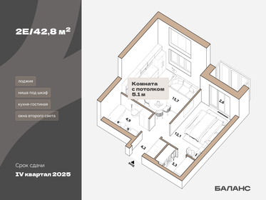 40,2 м², 1-комнатная квартира 7 570 000 ₽ - изображение 26