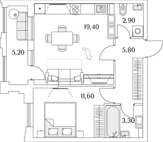 44 м², 1-комнатная квартира 10 364 028 ₽ - изображение 28