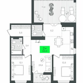 116 м², 2-комнатная квартира 11 500 000 ₽ - изображение 58