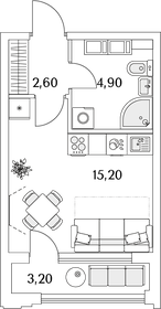 25,9 м², квартира-студия 4 700 000 ₽ - изображение 109