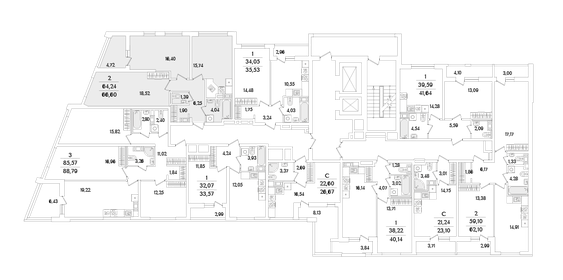 Квартира 66,6 м², 2-комнатная - изображение 2