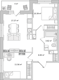 55,9 м², 2-комнатная квартира 9 760 945 ₽ - изображение 21