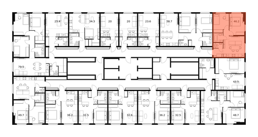 45,1 м², 2-комнатная квартира 7 750 000 ₽ - изображение 90