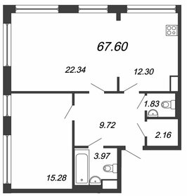 70,6 м², 2-комнатная квартира 17 500 000 ₽ - изображение 46