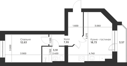 43 м², 1-комнатная квартира 4 100 000 ₽ - изображение 138